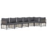 Salon de jardin 6 pcs avec coussins anthracite résine tressée 568150568150