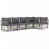 Salon de jardin 5 pcs avec coussins anthracite résine tressée 568151568151