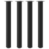 Pieds de table de bar 4 pièces Noir 90-92 cm Acier 568154568154