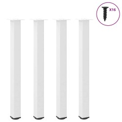 Pieds de table de bar 4 pièces Blanc 90-92 cm Acier 568155568155