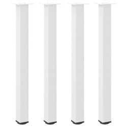 Pieds de table de bar 4 pièces Blanc 90-92 cm Acier 568155568155