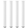 Pieds de table de bar 4 pièces Blanc 90-92 cm Acier 568155568155
