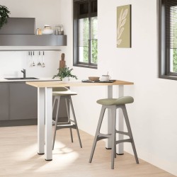 Pieds de table de bar 4 pièces Blanc 90-92 cm Acier 568155568155