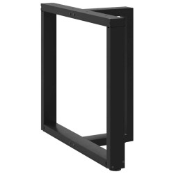 Pieds de table à manger en T, 2 pièces, noir, 70 x 35 x (72-73) cm, acier 568156568156