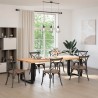 Pieds de table à manger en T, 2 pièces, noir, 70 x 35 x (72-73) cm, acier 568156568156