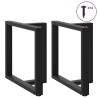 Pieds de table à manger en T, 2 pièces, noir, 70 x 35 x (72-73) cm, acier 568156568156