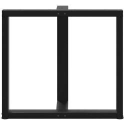 Pieds de table à manger en T, 2 pièces, noir, 70 x 35 x (72-73) cm, acier 568156568156