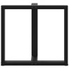 Pieds de table à manger en T, 2 pièces, noir, 70 x 35 x (72-73) cm, acier 568156568156