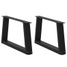 Pieds de table basse en forme de V, 2 pièces, noir, 50 x (30-31,3) cm, acier 568160568160