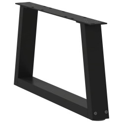 Pieds de table basse en forme de V, 2 pièces, noir, 50 x (30-31,3) cm, acier 568160568160