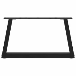Pieds de table basse en forme de V, 2 pièces, noir, 50 x (30-31,3) cm, acier 568160568160