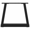 Pieds de table basse en V 2 pièces Noir 30 x (30-31,3) cm Acier 568161568161