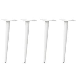 Pieds de table basse coniques 4 pièces Blanc 42-43 cm Acier 568162568162