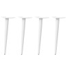 Pieds de table basse coniques 4 pièces Blanc 42-43 cm Acier 568162568162