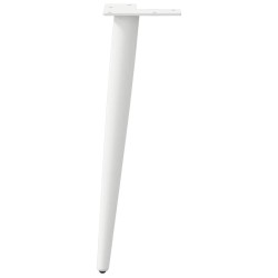 Pieds de table basse coniques 4 pièces Blanc 42-43 cm Acier 568162568162