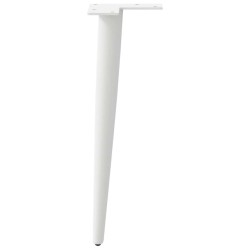 Pieds de table basse coniques 4 pièces Blanc 42-43 cm Acier 568162568162