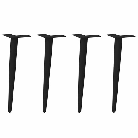 Pieds de table basse coniques 4 pièces Noir 30-31 cm Acier 568164568164