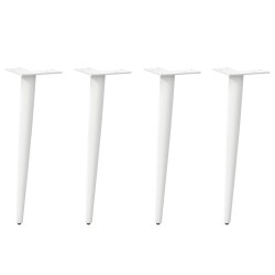 Pieds de table basse coniques 4 pièces Blanc 30-31 cm Acier 568165568165