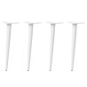 Pieds de table basse coniques 4 pièces Blanc 30-31 cm Acier 568165568165