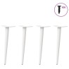 Pieds de table basse coniques 4 pièces Blanc 30-31 cm Acier 568165568165