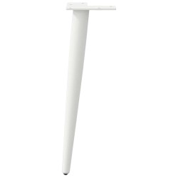 Pieds de table basse coniques 4 pièces Blanc 30-31 cm Acier 568165568165