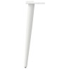 Pieds de table basse coniques 4 pièces Blanc 30-31 cm Acier 568165568165