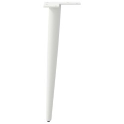 Pieds de table basse coniques 4 pièces Blanc 30-31 cm Acier 568165568165