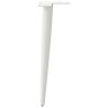 Pieds de table basse coniques 4 pièces Blanc 30-31 cm Acier 568165568165