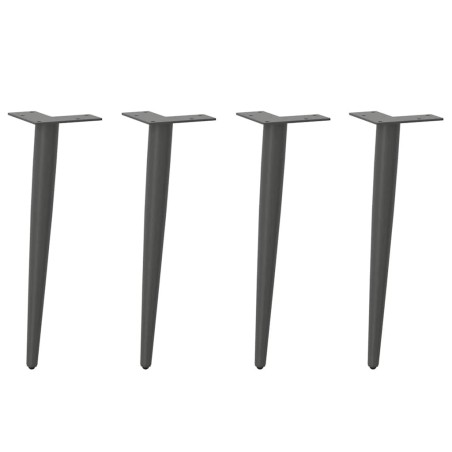 Pieds de table basse coniques 4 pièces Anthracite 30-31 cm Acier 568166568166