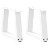 Pieds de table basse en forme de V, 2 pièces, blanc, 40 x (30-31,3) cm, acier 568169568169
