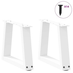 Pieds de table basse en forme de V, 2 pièces, blanc, 40 x (30-31,3) cm, acier 568169568169