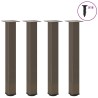 Pieds de table console 4 pièces Acier naturel 72-74 cm Acier 568170568170