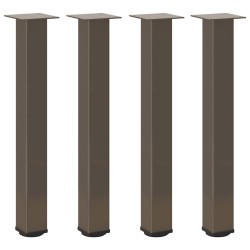 Pieds de table console 4 pièces Acier naturel 72-74 cm Acier 568170568170