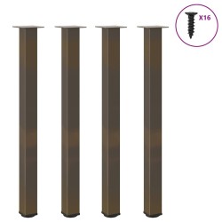 Pieds de table de bar 4 pièces Acier naturel 110-112 cm Acier 568171568171