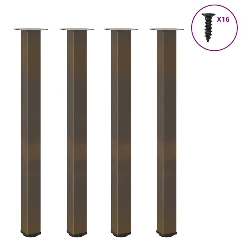 Pieds de table de bar 4 pièces Acier naturel 110-112 cm Acier 568171568171