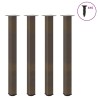 Pieds de table de bar 4 pièces Acier naturel 100-102 cm Acier 568172568172