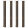 Pieds de table de bar 4 pièces Acier naturel 100-102 cm Acier 568172568172