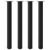 Pieds de table de bar 4 pièces Noir 110-112 cm Acier 568173568173