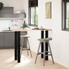 Pieds de table de bar 4 pièces Noir 110-112 cm Acier 568173568173