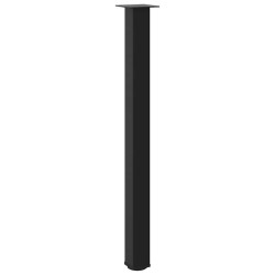 Pieds de table de bar 4 pièces Noir 110-112 cm Acier 568173568173