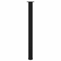 Pieds de table de bar 4 pièces Noir 110-112 cm Acier 568173568173
