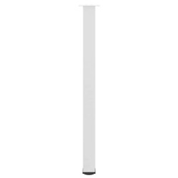 Pieds de table de bar 4 pièces Blanc 110-112 cm Acier 568174568174