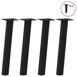 Pieds de table basse 4 pièces Noir 30 cm Acier 568176568176