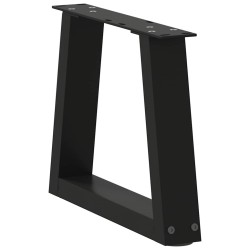 Pieds de table basse en forme de V, 2 pièces, noir, 40 x (30-31,3) cm, acier 568177568177