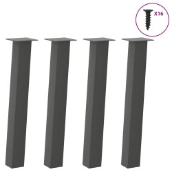 Pieds de table console 4 pièces Anthracite 72 cm Acier 568181568181