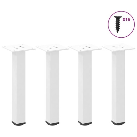 Pieds de table basse 4 pièces Blanc 30-32 cm Acier 568192568192
