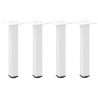 Pieds de table basse 4 pièces Blanc 30-32 cm Acier 568192568192