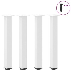 Pieds de table console 4 pièces Blanc 72-74 cm Acier 568195568195