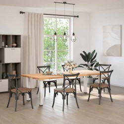 Pieds de table console 4 pièces Blanc 72-74 cm Acier 568195568195