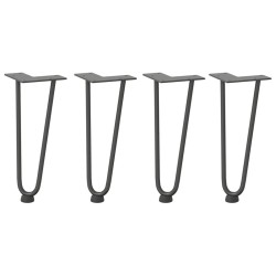 Pieds en épingle à cheveux pour table basse 4 pièces Anthracite 30 cm Acier massif 568197568197